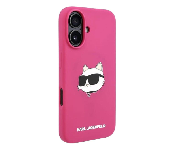 Karl Lagerfeld Silicone Choupette Head Print do iPhone 16 fuksja - 1278264 - zdjęcie 3